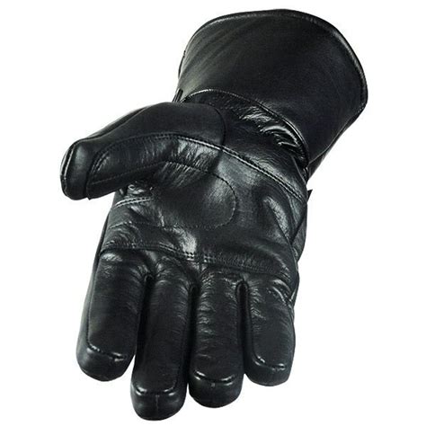 Types of Gloves Vance VL401 Men's Black Insulated Winter Riding Gauntlet Leather Motorcycle Gloves With Rain Covers